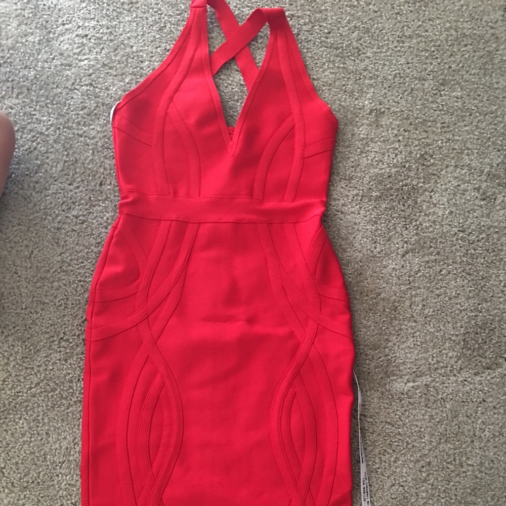 Large red Cici HouseOfCB bodycon dress